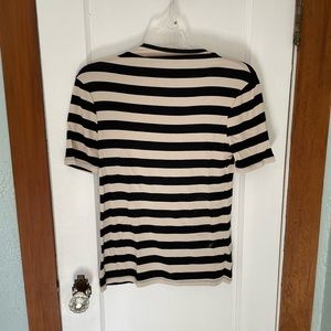 Black and Tan striped high neck top
